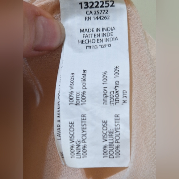 Dex Floral High-Low midi Wrap Dress medium pink v-neck ruffle - Picture 9 of 9